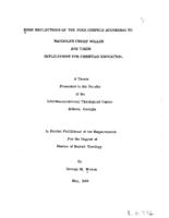 Some reflections of the Four Gospels according to Randolph Crump Miller and thier implications for christian education, 1969