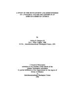 A study of the development and effectiveness of a pastoral counseling center in an African-American church, 1996