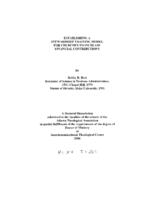 Establishing a stewardship training model for churches to increase financial contributions, 2006