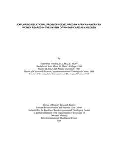 Exploring relational problems developed by African-American women reared in the system of kinship care as children, 2018