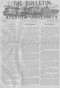 The Bulletin of Atlanta University, November 1899 no. 104, Atlanta, Georgia