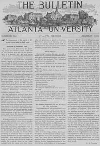 The Bulletin of Atlanta University, January 1906 no. 160, Atlanta, Georgia