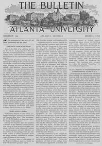 The Bulletin of Atlanta University, March 1904 no. 144, Atlanta, Georgia