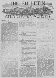 The Bulletin of Atlanta University, May 1909 no. 191, Atlanta, Georgia