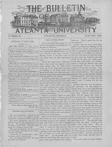 The Bulletin of Atlanta University, January 1892 no. 33, Atlanta, Georgia
