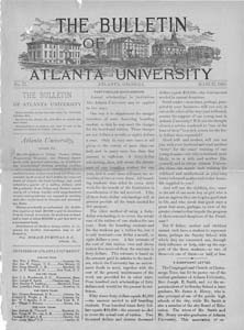 The bulletin of Atlanta University, March 1890 no. 17, Atlanta, Georgia