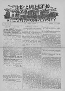 The Bulletin of Atlanta University, January 1893 no. 42, Atlanta, Georgia
