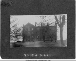 Photograph of the exterior of the South Hall Building at Atlanta University, Atlanta, Georgia, circa 1870