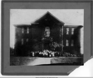 Photograph of Oglethorpe School students at Atlanta University, Atlanta, Georgia, circa 1884