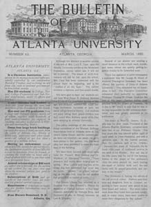 The Bulletin of Atlanta University, March 1895 no. 63, Atlanta, Georgia