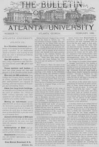 The Bulletin of Atlanta University, February 1896 no. 71, Atlanta, Georgia