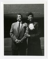 Dr. Donald Mitchell Stewart and Isabel Stewart at Center Dedication, 1986