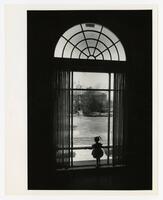Young Girl Looking Out Window at Laura Spelman Hall, circa 1950