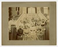 Students on the Steps of Packard Hall, 1901