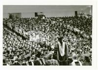 Spleman Commencement 1990 Speaker and Audience
