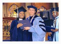 Keshia Knight Pulliam and President Audrey Manley, 2001