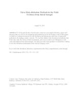 Three Risk-elicitation Methods in the Field: Evidence from Rural Senegal