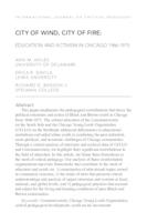 City of wind, city of fire: Education and Activism in Chicago, 1966-1975