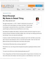 Novel Excerpt: My Name Is Sweet Thing , Part 1 'Whose Little Girl Am I?'