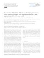 An Evaluation of the Ability of the Ozone Monitoring Instrument (OMI) to Observe Boundary Layer Ozone Pollution across China: Application to 2005- 2017 Ozone Trends