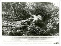 Photograph of hydraulic mining at the Singleton Mine, Dahlonega, Georgia
