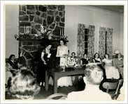 Photograph of Dahlonega Business and Professional Women's Club with club president Francis Jones, Dahlonega, Georgia, 1951 April 18