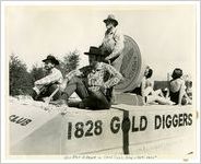 Photograph of a parade float, Dahlonega, Georgia, 1955 October