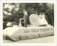 Photograph of a parade float, Dahlonega, Georgia, 1956 October