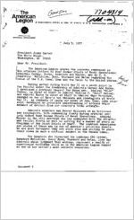 Letter to President Carter from William. J. Rogers, National Commander, The American Legion