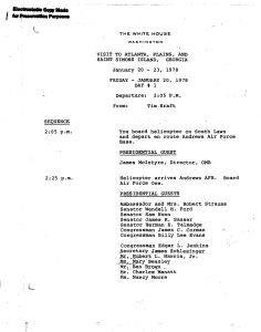 President’s Trip to Atlanta, 1/20/78