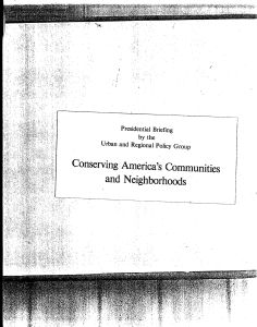 3/27/78 – Presidential Briefing – Urban and Regional Policy Group, “Conserving America’s Communities and Neighborhoods.”