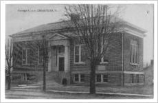 Postcard of Carnegie Library, Cedarville, OH