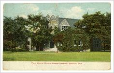 Postcard of Hatch Library, Western Reserve University, Cleveland, Ohio