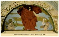 Postcard of Melpomene, Congressional Library, Washington, D.C.