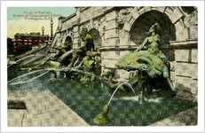 Postcard of Court of Neptune, In front of Congressional Library, Washington, D.C.