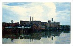 Postcard of View from Bridge over Chattahoochee River, Columbus, GA