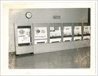 Photograph of a row of vending machines, Clarkesville, Habersham County, Georgia.