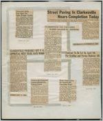 Newspaper clippings of municipal improvements, Clarkesville, Habersham County, Georgia, 1950