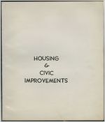 Scrapbook, Clarkesville, Habersham County, Georgia, 1950: chapter heading on housing and civic improvements