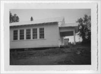 Photograph of the exterior of a wooden building, Clarkesville, Habersham County, Georgia, 1953
