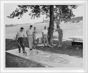 Photograph of people playing shuffleboard, Clarkesville, Habersham County, Georgia, 1953
