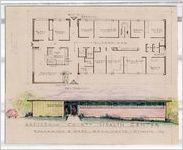 Architectural drawing of Habersham County Health Center, Clarkesville, Habersham County, Georgia, 1953
