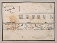 Drawing of the Clarkesville House Hotel, Clarkesville, Habersham County, Georgia, 1950