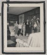 Photograph of young people accompanying an elderly woman, Clarkesville, Habersham County, Georgia, 1950