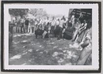 Photograph of members of Future Farmers of America at pig show, Clarkesville, Habersham County, Georgia, 1950