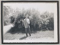 Photograph of man standing outdoors, Clarkesville, Habersham County, Georgia, 1950