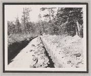 Photograph of trench and excavation machinery, Clarkesville, Habersham County, Georgia, 1950