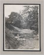 Photograph of a large pipe sticking out of the ground, Clarkesville, Habersham County, Georgia, 1950
