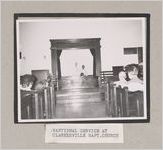 Photograph of baptismal service at Clarkesville Baptist Church, Clarkesville, Habersham County, Georgia, 1950
