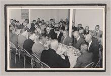 Photograph of men dining at the Clarkesville Presbyterian Church, Clarkesville, Habersham County, Georgia, 1950